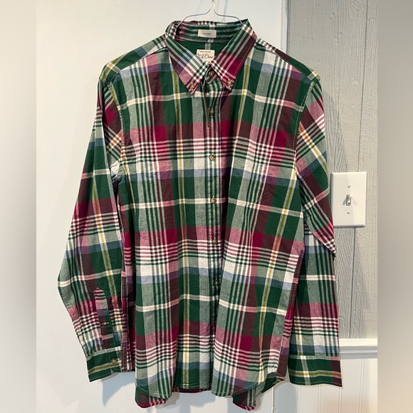 J. Crew Indian Madras shirt. Size L. NWT - Picture 3 of 4